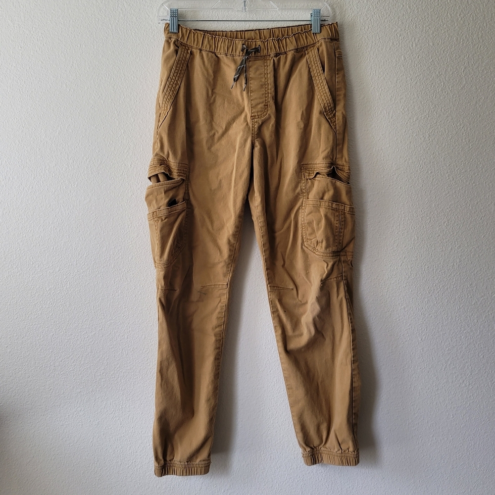 Wrangler Gamer Cargo Pants Pockets Joggers Khaki